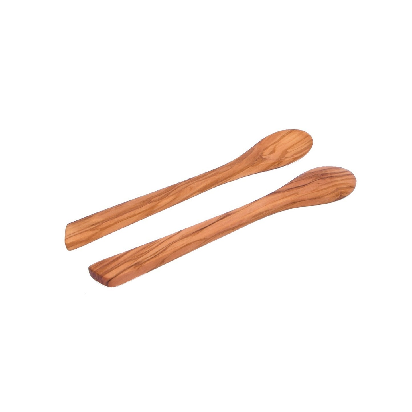 2 Handcrafted olive-wood Mayonnaise spoon kitchen utensils - 100% Bio Products