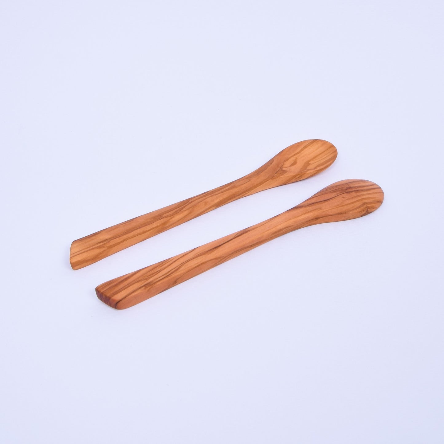 2 Handcrafted olive-wood Mayonnaise spoon kitchen utensils - 100% Bio Products