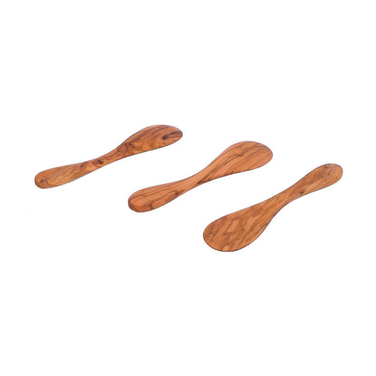 3 Olive Wood Avocado Spoon 7.09 Inches - Handmade Wooden Avocado Scoops set of 3