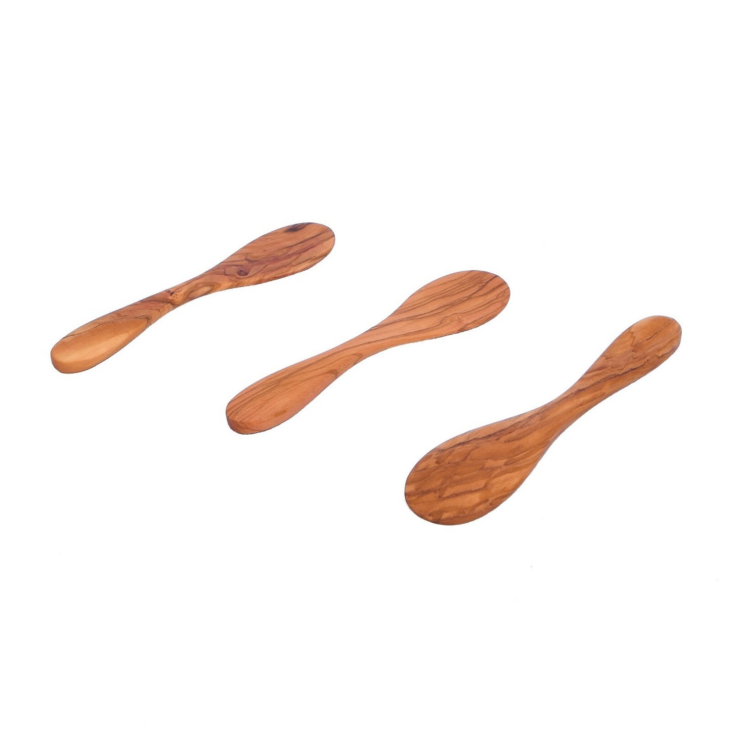 3 Olive Wood Avocado Spoon 7.09 Inches - Handmade Wooden Avocado Scoops set of 3