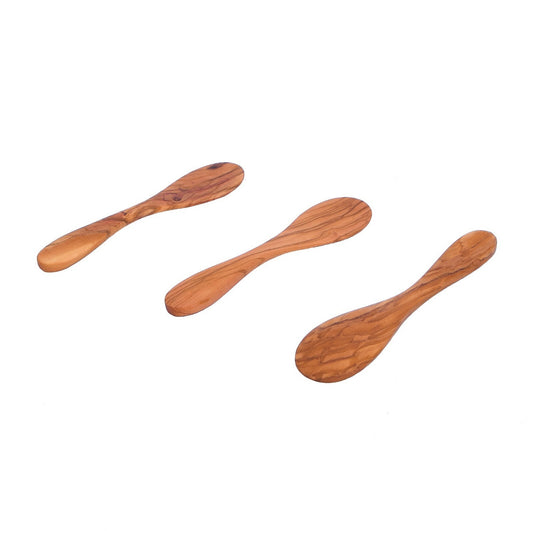 3 Olive Wood Avocado Spoon 7.09 Inches - Handmade Wooden Avocado Scoops set of 3